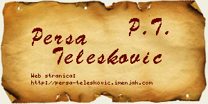 Persa Telesković vizit kartica